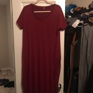 Maroon Maxi Dress